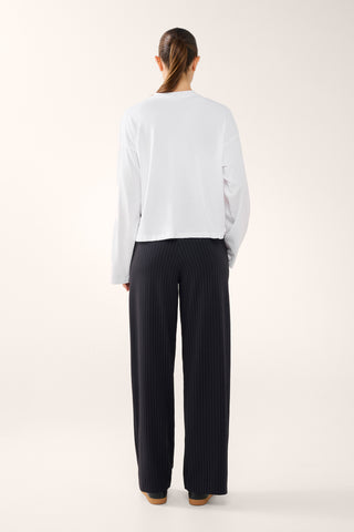 SPORT OVERSIZED BOXY LONG SLEEVE TEE WHITE