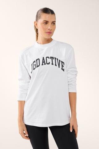 JGD ICON LONG SLEEVE TEE WHITE
