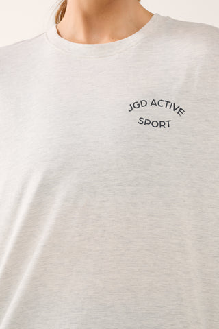 JGD DROP SHOULDER TEE OATMEAL MARLE