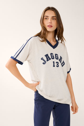 REFORM OVERSIZED V-NECK TEE OATMEAL MARLE