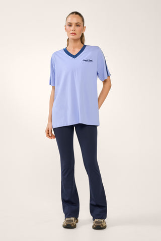 REPLAY BOXY V-NECK TEE CORNFLOWER BLUE