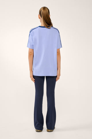 REPLAY BOXY V-NECK TEE CORNFLOWER BLUE