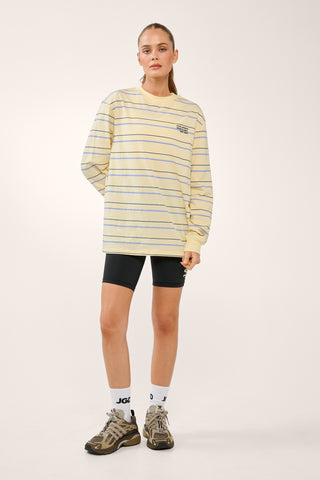 REPLAY OVERSIZED LONG SLEEVE TEE BUTTER STRIPE
