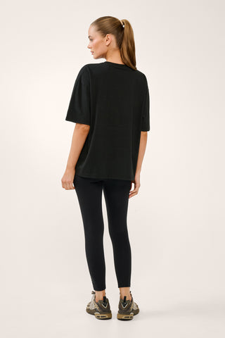 REPLAY DROP SHOULDER TEE BLACK
