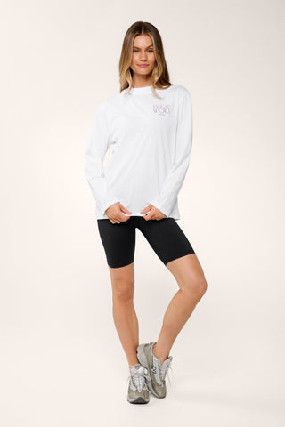 BROOKLYN ICON LONG SLEEVE TEE WHITE