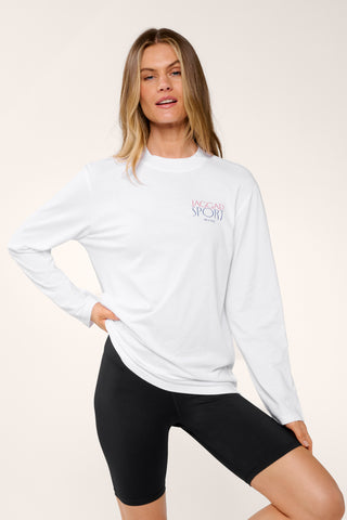 BROOKLYN ICON LONG SLEEVE TEE WHITE