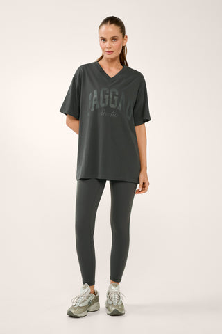 ELEMENT OVERSIZED V-NECK TEE GRAPHITE