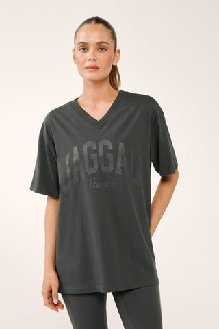 ELEMENT OVERSIZED V-NECK TEE GRAPHITE