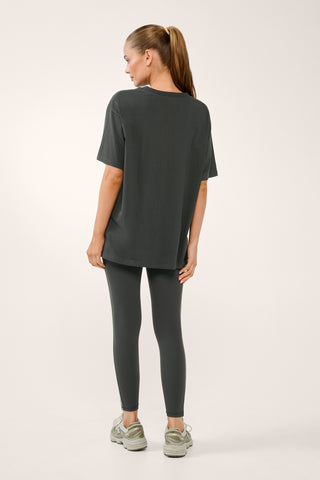 ELEMENT OVERSIZED V-NECK TEE GRAPHITE