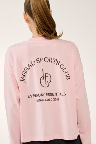 DRIFT OVERSIZED BOXY LONG SLEEVE TEE CHALK PINK