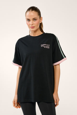 BLOOM OVERSIZED TEE BLACK