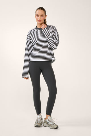 ELEMENT OVERSIZED BOXY LONG SLEEVE TEE GRAPHITE STRIPE