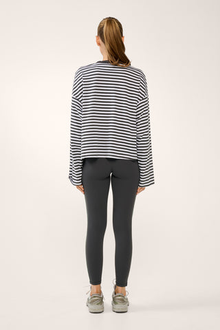 ELEMENT OVERSIZED BOXY LONG SLEEVE TEE GRAPHITE STRIPE
