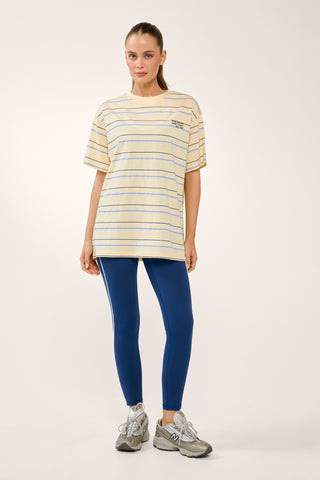 COLLEGIATE OVERSIZED TEE BUTTER STRIPE
