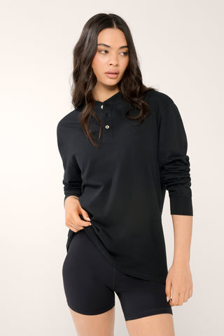 NEWPORT HENLEY LONG SLEEVE TEE BLACK