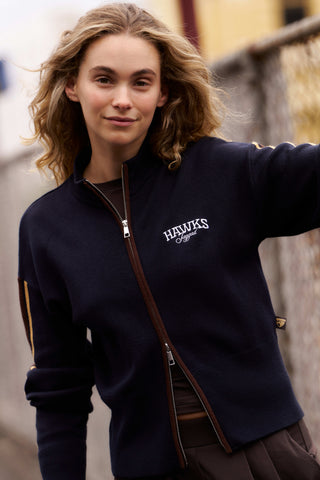HAWTHORN AFLW X JAGGAD 2026 ZIP KNIT BOMBER