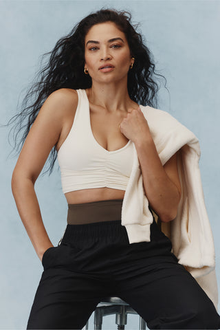 JGD CROP BRA SWAN WHITE