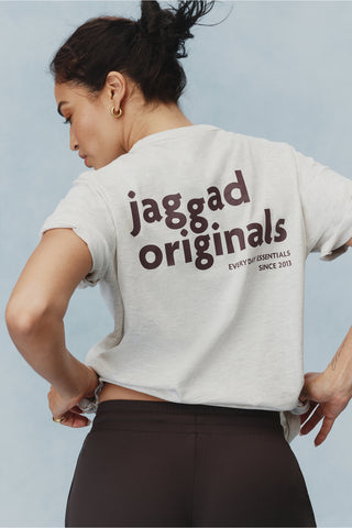 ORIGINALS BOXY TEE OATMEAL MARLE
