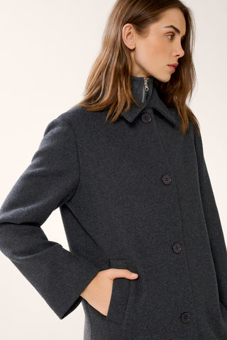 ORIGIN LONGLINE COAT BLACK MARLE
