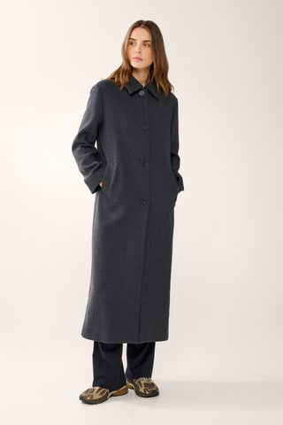 ORIGIN LONGLINE COAT BLACK MARLE