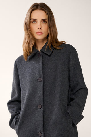 ORIGIN LONGLINE COAT BLACK MARLE