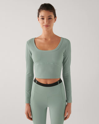 PAXTON LONG SLEEVE TOP SAGE