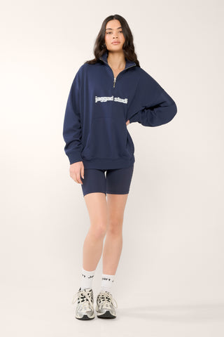 RIO HALF-ZIP SIGNATURE SWEATER DARK NAVY