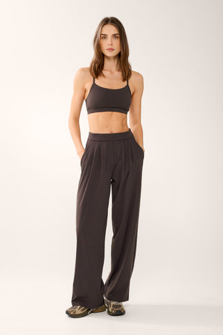 RUE PLEAT HALO PANT COFFEE