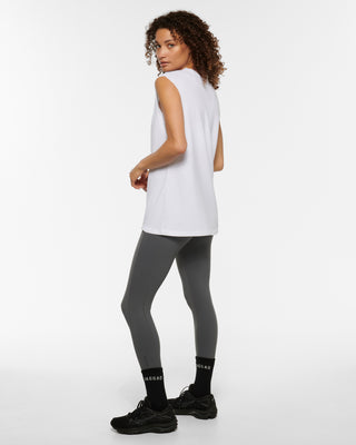 HAVEN BOXY PIQUE TANK WHITE