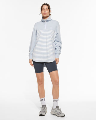 VOYAGE LONGLINE HALF-ZIP SWEATER ARCTIC ICE