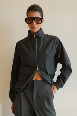 VIVID ZIP-THROUGH JACKET GRAPHITE