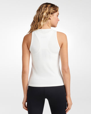 ESSENTIAL FITTED RIB TANK WHITE